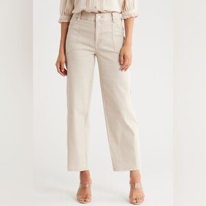 Democracy Khaki Wide Leg Pants Ab Solution Size 14